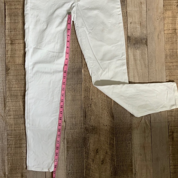 J Crew White Stretch Denim Mid-rise 8” Toothpick Jeans SZ 27 - Picture 9 of 13
